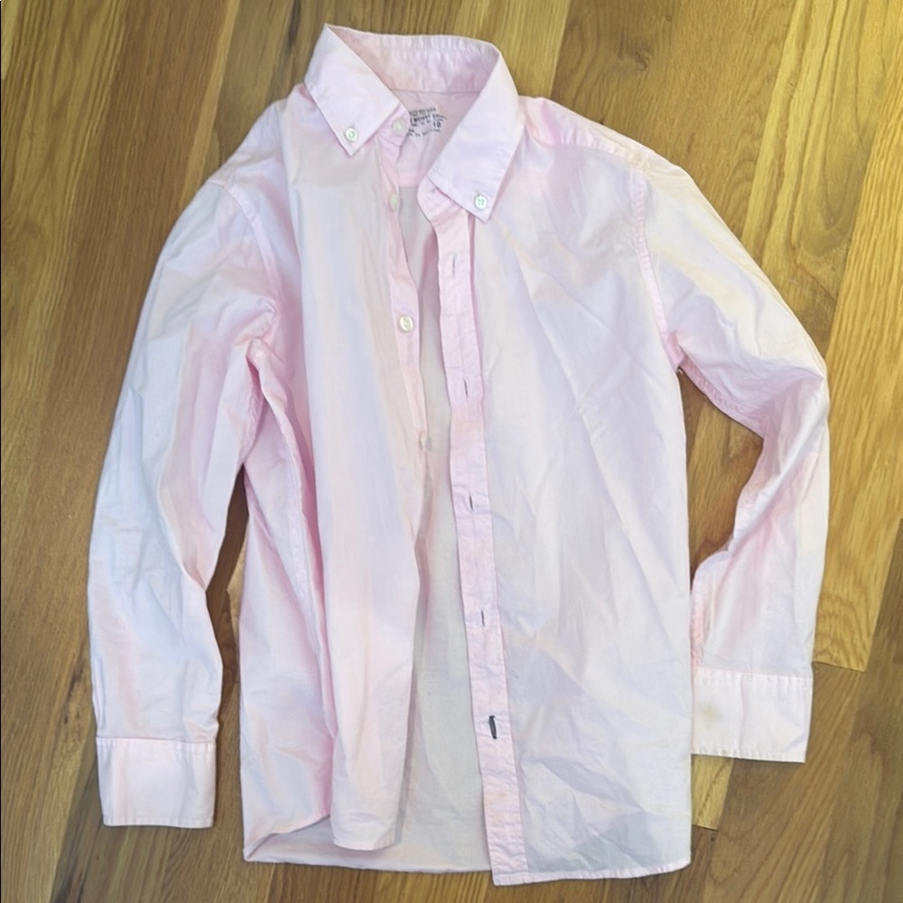 Crewcuts Pink Casual Button Down Shirt with Pointed Collar